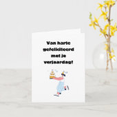 オランダハッピーバースデー カード (黄色い花)
