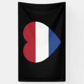 オランダハートフラッグオンブラックbnrcnt 横断幕 (縦)