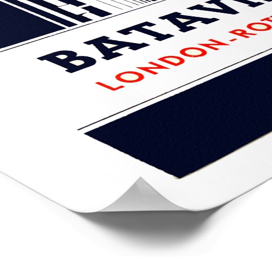 オランダバザビエル出荷行オランダ・イングランド ポスター (角)