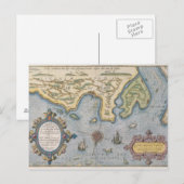 オランダバルト海の貿易地図 ポストカード (正面/裏面)