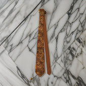 オランダパターンブロンズルビーバーガンディ ネクタイ