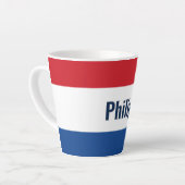 オランダパーソナライズされたフラグ カフェラテマグ (左アングル)