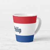 オランダパーソナライズされたフラグ カフェラテマグ (右アングル)
