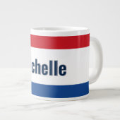 オランダパーソナライズされたフラグ ジャンボコーヒーマグカップ (正面右)