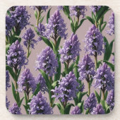 オランダヒヤシンス紫色の花 コースター (正面)