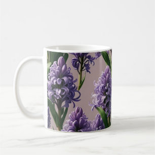 オランダヒヤシンス紫色の花 コーヒーマグカップ