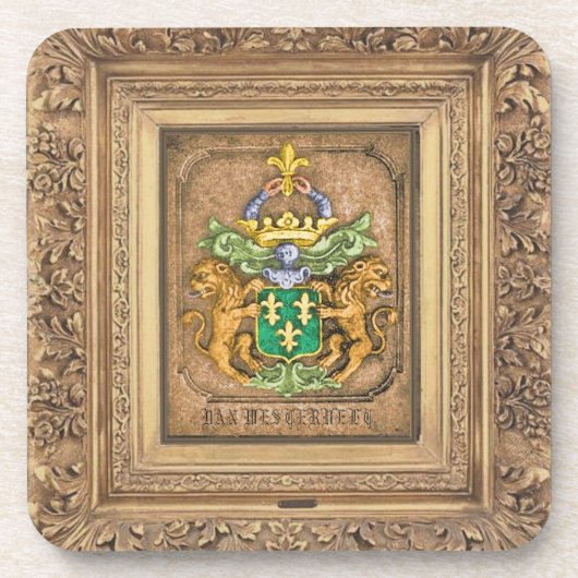 オランダファミリーヴァンヴェスターベルトコートオブアームズ コースター (正面)