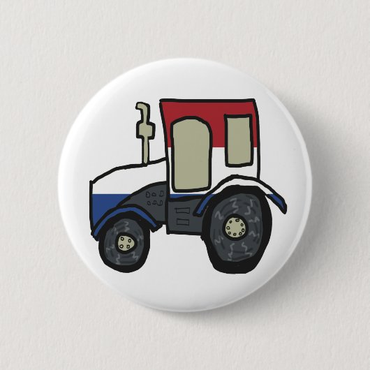 オランダファームトラクターの抗議 缶バッジ (正面)