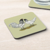 オランダフクロウヒゲ鶏 コースター (左側)