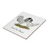 オランダフクロウヒゲ鶏 タイル (側面)