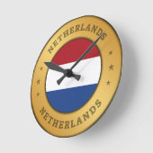 オランダフラグ ラウンド壁時計 (傾斜)