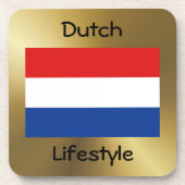 オランダフラグ+文字コースター コースター (正面)