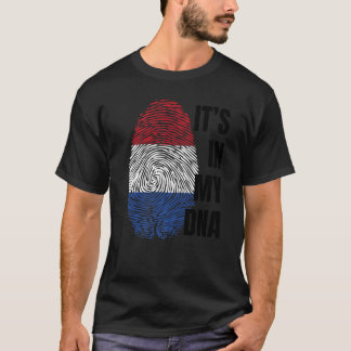 オランダフラグDna指紋Holland Oranje Tシャツ