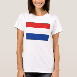 オランダフラグxマップTシャツ Tシャツ