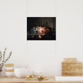 オランダフラワー絵画ズスチルライフファインアート ポスター (キッチン)