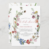 オランダフローラリースブライダルシャワー招待 招待状 (正面/裏面)