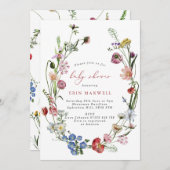 オランダフローラリースベビーシャワー招待状 招待状 (正面/裏面)