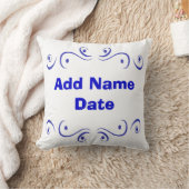 オランダブルーアド文字枕 クッション (ブランケット)