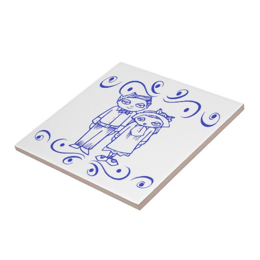 オランダブルーキッズ タイル (側面)