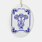オランダブルーチューリップ セラミックオーナメント (右)