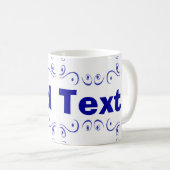 オランダブルー追加文字セラミックマググ コーヒーマグカップ (正面右)