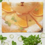 オランダベビーパンケーキかわいいドッグアイスクリーム キッチンタオル (折り畳み)