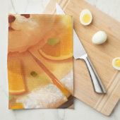 オランダベビーパンケーキかわいいドッグアイスクリーム キッチンタオル (四つ折り)