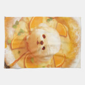 オランダベビーパンケーキかわいいドッグアイスクリーム キッチンタオル (横)