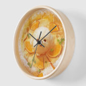 オランダベビーパンケーキかわいいドッグアイスクリーム 壁時計 (傾斜)