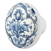 オランダホランドブルーチューリップパターン セラミックノブ (右)