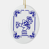 オランダボーアイススケートで滑る セラミックオーナメント (右)