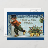 オランダボーイビンテージクリスマス シーズンポストカード (正面/裏面)