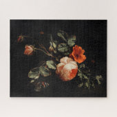 オランダマスターオイル絵画スチルライフとバラ ジグソーパズル (横)