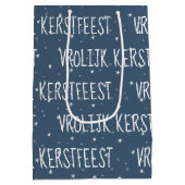 オランダメリークリスマスオンスノーフレーク ミディアムペーパーバッグ (裏面)