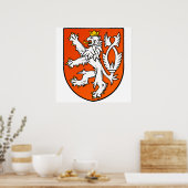 オランダライオンエンブレムオランダライオンシールド ポスター (キッチン)