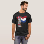 オランダラビットオランダ旗 Tシャツ (正面フル)