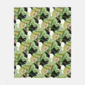 オランダラビットオングリーンタイルホームアクセント フリースブランケット (正面)