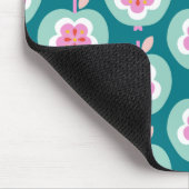 オランダレトロアップルティール（緑がかった色） マウスパッド (コーナー)