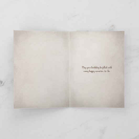 オランダレースフランスのの帽子の誕生日付きブルドッグ カード (内部)