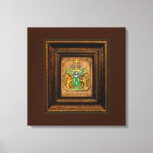 オランダヴァンヴェスターヴェルト家族のコート・オブ・アームズ キャンバスプリント (正面)