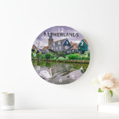 オランダヴィレッジマルケンインオランダ ラージ壁時計 (ホーム)