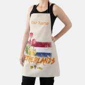 オランダヴィンテージオランダ国旗とオランダチューリップ エプロン (インサイチュ)