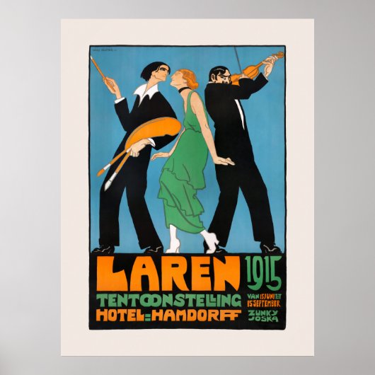 オランダヴィンテージ広告のポスターLaren 1915 ポスター (正面)