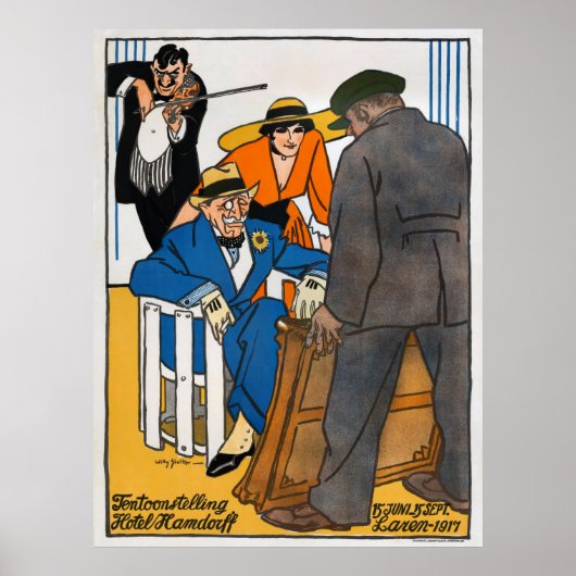 オランダヴィンテージ広告のポスターLaren 1917 ポスター (正面)