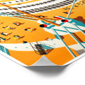 オランダヴィンテージ旅行ポスター復元 ポスター (角)