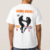 オランダ上のゲーム1スペイン0のおもしろいな風刺 Tシャツ (裏面)