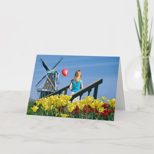 オランダ付きガール カード (正面)