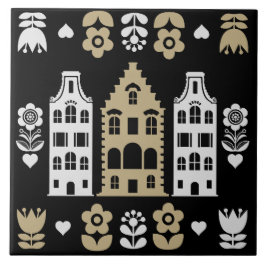 オランダ伝統的フォークアートプリント タイル