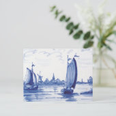 オランダ伝統的青タイル ポストカード (スタンド正面)