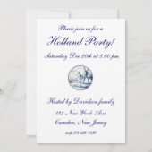 オランダ伝統的青タイル 招待状 (裏面)